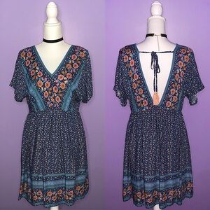 NWT Davi & Dani Colorful Floral Boho Dress